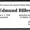 Billes Edmund 1908-1998 Todesanzeige